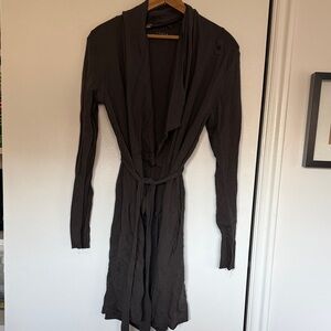 Lunya Charcoal Knit Robe